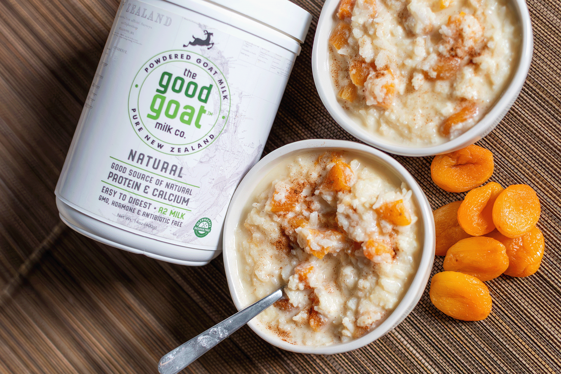 Creamy Rice Pudding with Dried Apricots