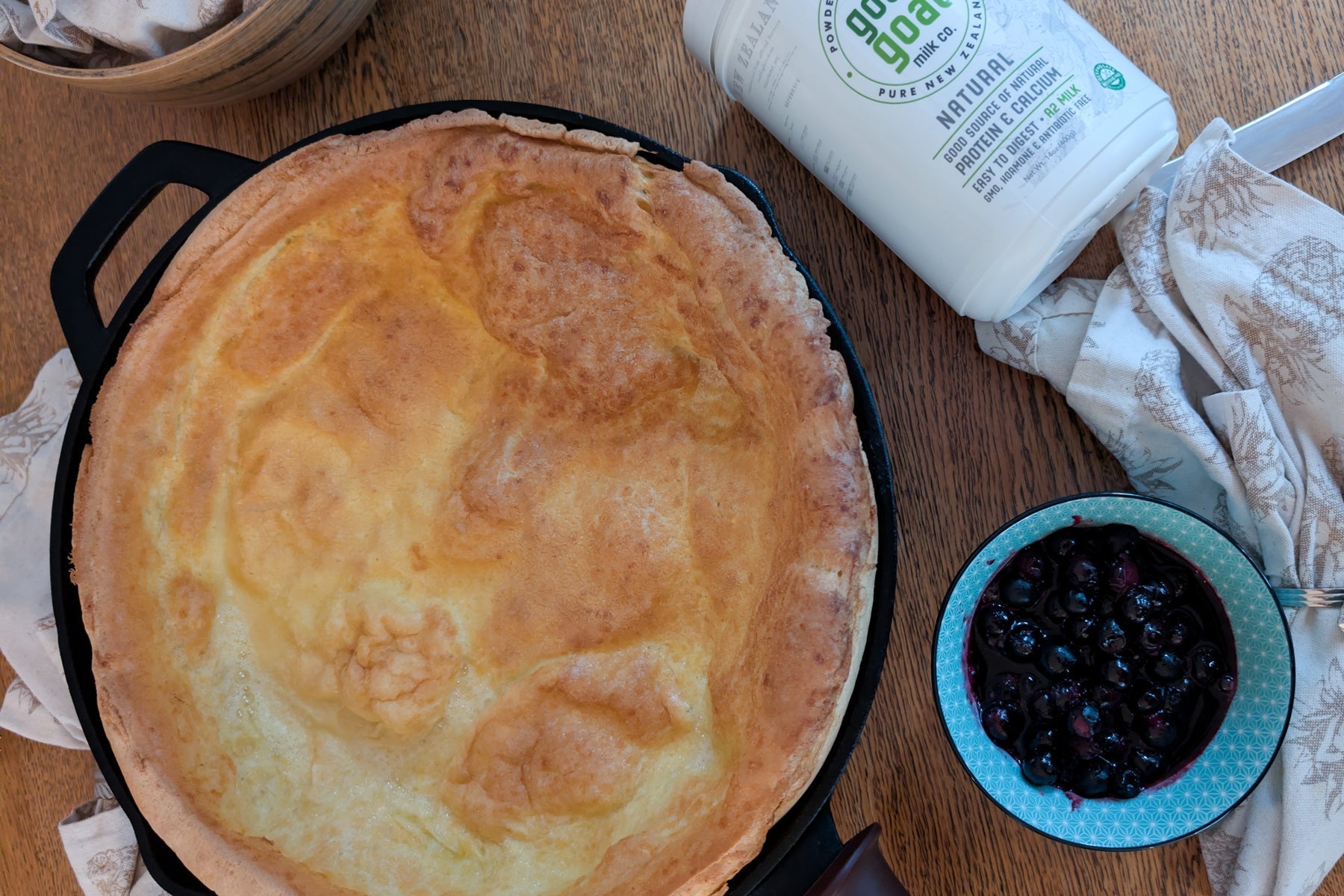 Light Dutch Baby Pancake with Fresh Fruit